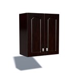 Corp superior 60 cu 2 usi pentru hota telescopica Zebra MDF mustata wenge